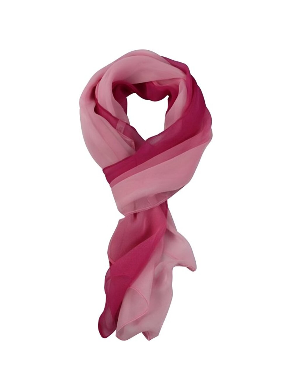 Long Chiffon Sheer Scarf Gradient Shaded Colors Lightweight Scarf For Womens - Picture 6 of 7